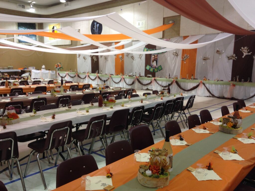 Wedding Reception in the hall/gymnasium 